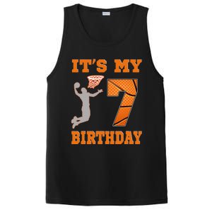 ItS My 7th Birthday Basketball Dunk Boy 7 Years Old PosiCharge Competitor Tank