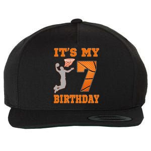 ItS My 7th Birthday Basketball Dunk Boy 7 Years Old Wool Snapback Cap