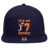 ItS My 7th Birthday Basketball Dunk Boy 7 Years Old 7 Panel Mesh Trucker Snapback Hat