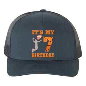 ItS My 7th Birthday Basketball Dunk Boy 7 Years Old Yupoong Adult 5-Panel Trucker Hat