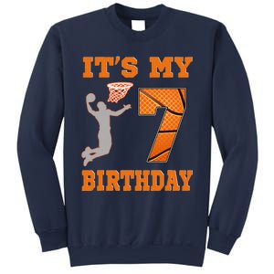 ItS My 7th Birthday Basketball Dunk Boy 7 Years Old Sweatshirt