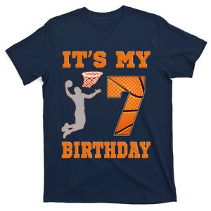 ItS My 7th Birthday Basketball Dunk Boy 7 Years Old T-Shirt