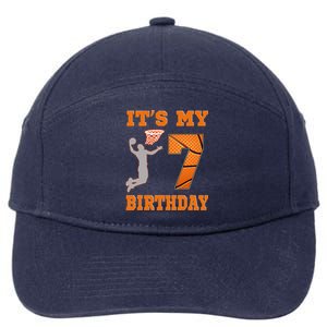 ItS My 7th Birthday Basketball Dunk Boy 7 Years Old 7-Panel Snapback Hat