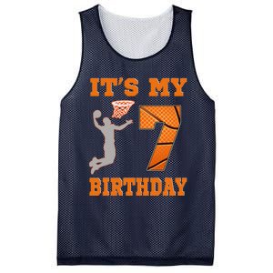 ItS My 7th Birthday Basketball Dunk Boy 7 Years Old Mesh Reversible Basketball Jersey Tank