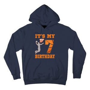 ItS My 7th Birthday Basketball Dunk Boy 7 Years Old Tall Hoodie