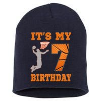 ItS My 7th Birthday Basketball Dunk Boy 7 Years Old Short Acrylic Beanie