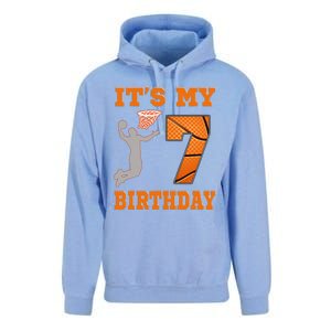 ItS My 7th Birthday Basketball Dunk Boy 7 Years Old Unisex Surf Hoodie