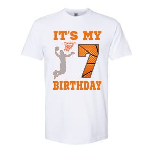 ItS My 7th Birthday Basketball Dunk Boy 7 Years Old Softstyle CVC T-Shirt