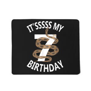 Its My 7th Birthday 7 Years Old Snake Boy And Girl Party Mousepad