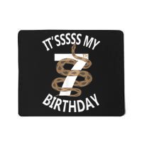 Its My 7th Birthday 7 Years Old Snake Boy And Girl Party Mousepad