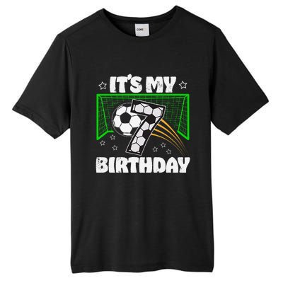 ItS My 7th Birthday Boy Soccer Football 7 Years Old Tall Fusion ChromaSoft Performance T-Shirt