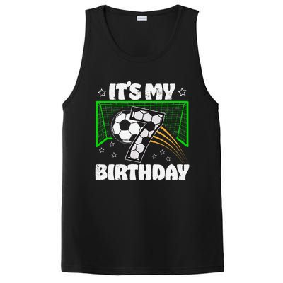 ItS My 7th Birthday Boy Soccer Football 7 Years Old PosiCharge Competitor Tank