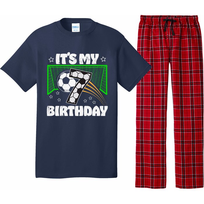 ItS My 7th Birthday Boy Soccer Football 7 Years Old Pajama Set