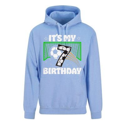 ItS My 7th Birthday Boy Soccer Football 7 Years Old Unisex Surf Hoodie