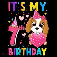 It's My 7th Birthday Funny Dog Birthday 2015 Year Old 16 in Basic Backpack