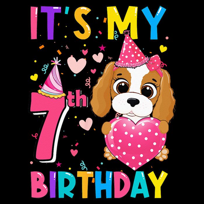 It's My 7th Birthday Funny Dog Birthday 2015 Year Old Cooling Performance Long Sleeve Crew