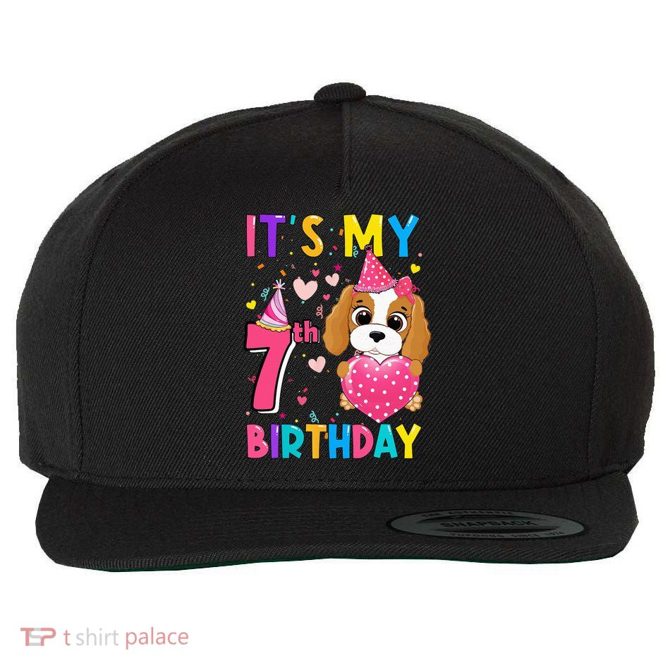It's My 7th Birthday Funny Dog Birthday 2015 Year Old Wool Snapback Cap