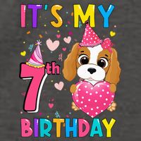 It's My 7th Birthday Funny Dog Birthday 2015 Year Old Vector Backpack