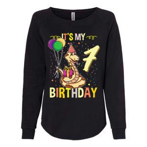 Its My 7th Birthday Snake Reptile Lover Womens California Wash Sweatshirt