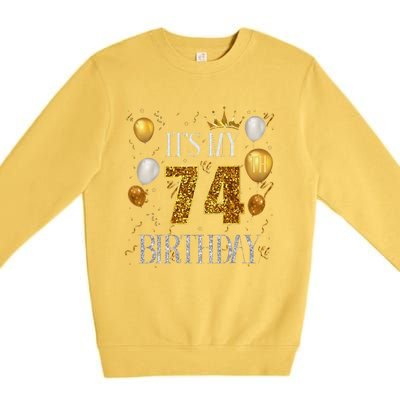 Its My 74th Birthday Happy 1949 Birthday For Women Premium Crewneck Sweatshirt