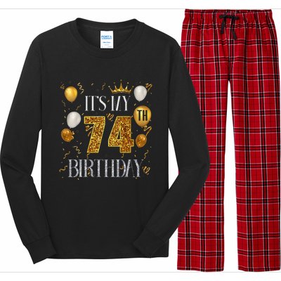 Its My 74th Birthday Happy 1949 Birthday For Women Long Sleeve Pajama Set