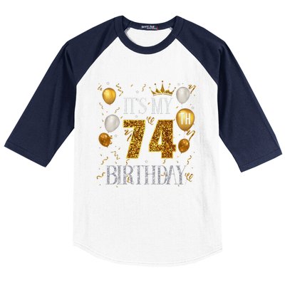 Its My 74th Birthday Happy 1949 Birthday For Women Baseball Sleeve Shirt