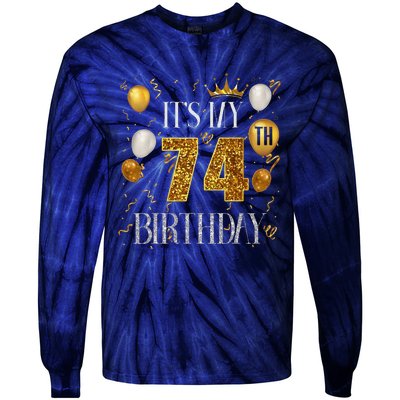 Its My 74th Birthday Happy 1949 Birthday For Women Tie-Dye Long Sleeve Shirt