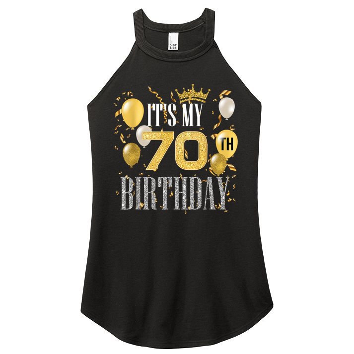 It's My 70th Birthday Cool 70 Years Old Birthday Party Women's Perfect Tri Rocker Tank