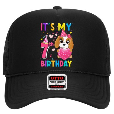 Its My 7th Birthday Funny Dog Birthday Year Old Trucker Hat