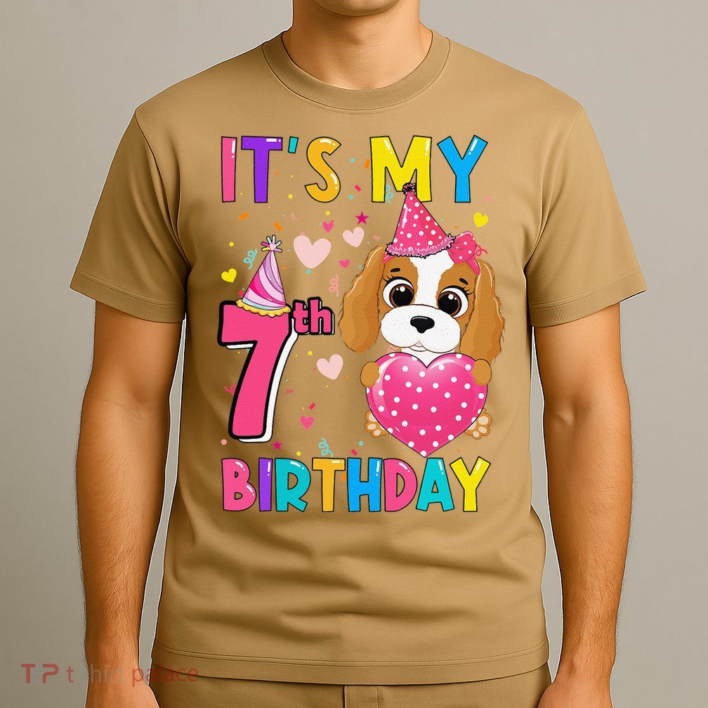 Its My 7th Birthday Funny Dog Birthday Year Old T-Shirt