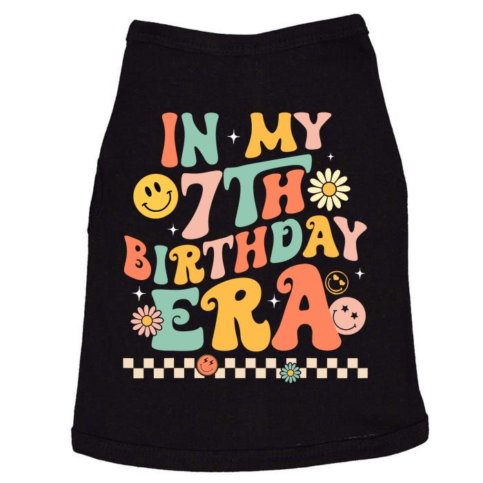 In My 7th Birthday Era Kids 7 Years Old Birthday Boy Girl Doggie Tank