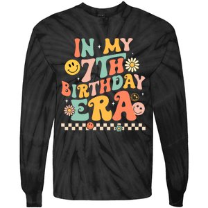 In My 7th Birthday Era Kids 7 Years Old Birthday Boy Girl Tie-Dye Long Sleeve Shirt