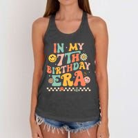 In My 7th Birthday Era Kids 7 Years Old Birthday Boy Girl Women's Knotted Racerback Tank