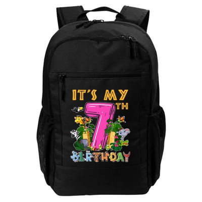 It's My 7th Birthday Safari Jungle Zoo Birthday 7 Year Old Backpack