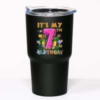 It's My 7th Birthday Safari Jungle Zoo Birthday 7 Year Old Tumbler