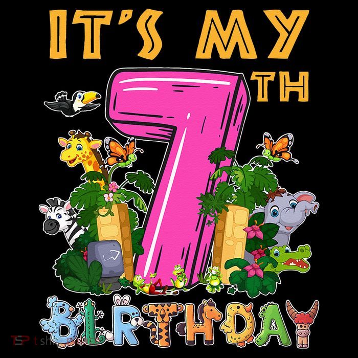 It's My 7th Birthday Safari Jungle Zoo Birthday 7 Year Old Wool Snapback Cap