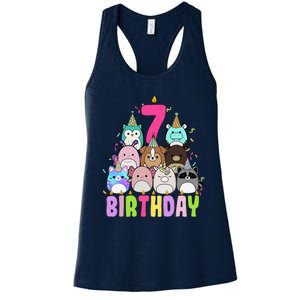 ItS My 7th Birthday Squish Squad Mallow Women's Racerback Tank