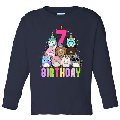 ItS My 7th Birthday Squish Squad Mallow Toddler Long Sleeve Shirt