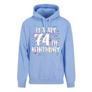 Its My 74th Birthday Happy Birthday Funny Gift Unisex Surf Hoodie