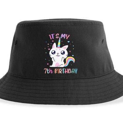 Its My 7 Birthday Caticorn Outfits For Cute Sustainable Bucket Hat