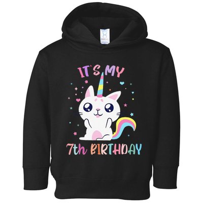 Its My 7 Birthday Caticorn Outfits For Cute Toddler Hoodie