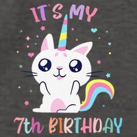 Its My 7 Birthday Caticorn Outfits For Cute Vector Backpack