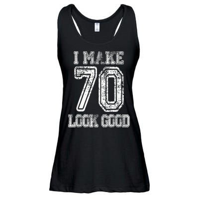 I Make 70 Look Good  70th Birthday Gift For  Wo Ladies Essential Flowy Tank