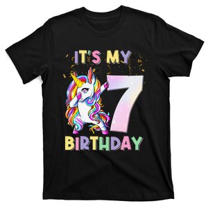 It's My 7th Birthday Unicorn 7 Year Olds Outfit Cute T-Shirt