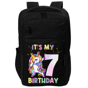 It's My 7th Birthday Unicorn 7 Year Olds Outfit Cute Impact Tech Backpack