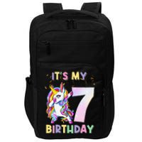 It's My 7th Birthday Unicorn 7 Year Olds Outfit Cute Impact Tech Backpack