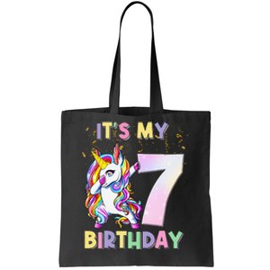 It's My 7th Birthday Unicorn 7 Year Olds Outfit Cute Tote Bag