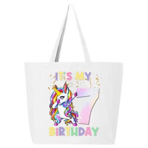 It's My 7th Birthday Unicorn 7 Year Olds Outfit Cute 25L Jumbo Tote