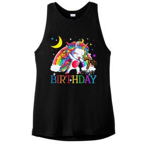 It's My 7th Birthday Unicorn 7 Year Olds Outfit Ladies PosiCharge Tri-Blend Wicking Tank