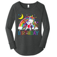 It's My 7th Birthday Unicorn 7 Year Olds Outfit Women's Perfect Tri Tunic Long Sleeve Shirt